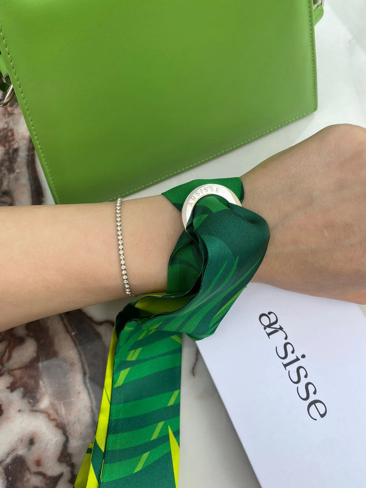bratara din matase verde si cutie arsisse